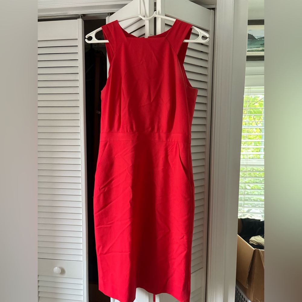 J. Crew Vibrant Red Midi Dress
